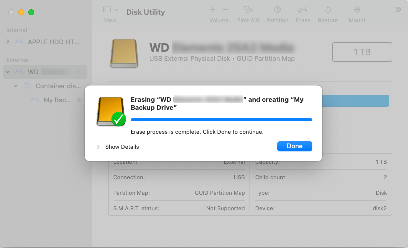 reformat wd drive for mac options